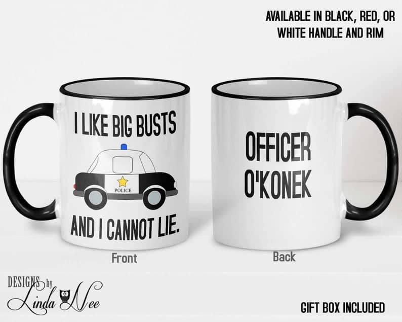 Police officer mug - Cop another word for hero - PD Policeman thank you  gift